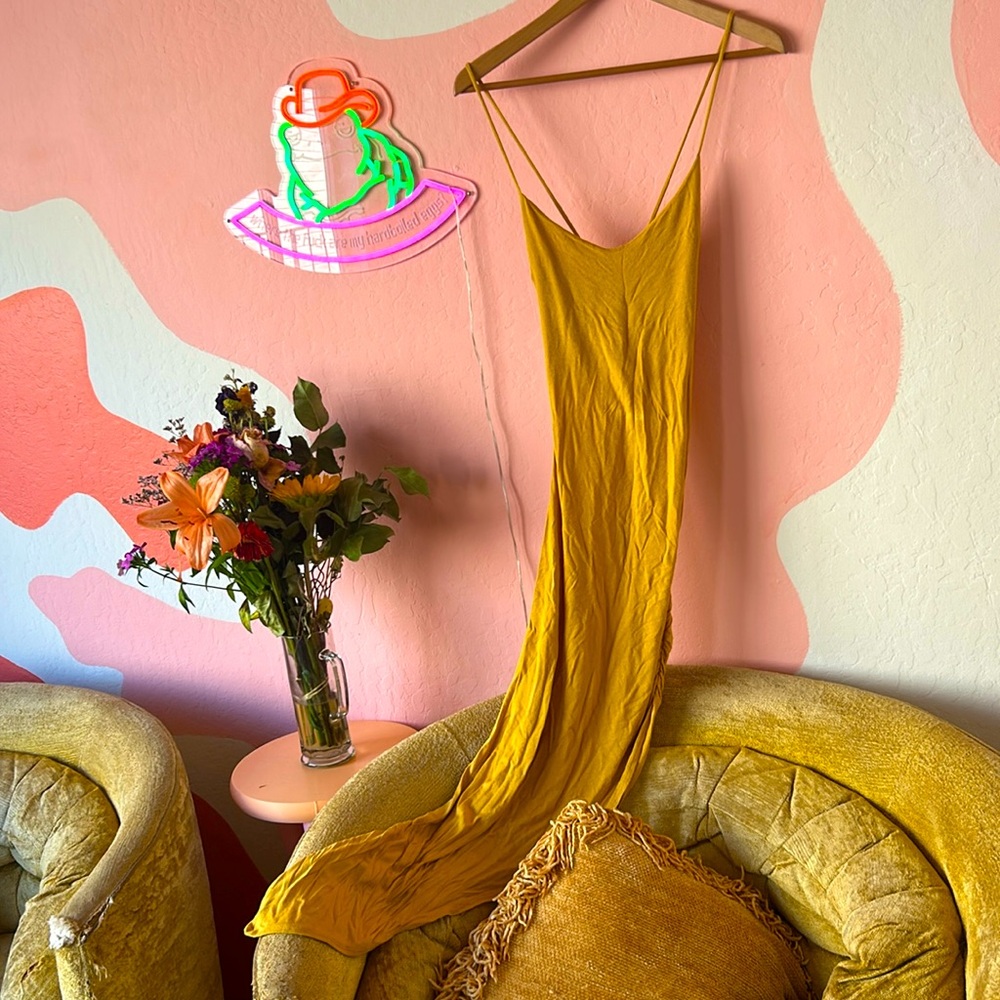 NWT WINDSOR YELLOW ASYMMETRIC DRESS